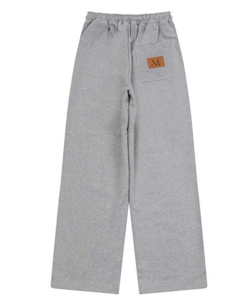 MUCENT（ムセント）の「MUCENT／メタルロゴワイドパンツ（スウェットパンツ・レディース・ブラック/アイボリー/グレー・SMALL）」の8枚目の写真
