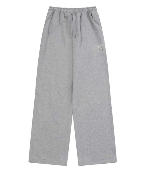MUCENT（ムセント）の「MUCENT／メタルロゴワイドパンツ（スウェットパンツ・レディース・ブラック/アイボリー/グレー・SMALL）」の7枚目の写真