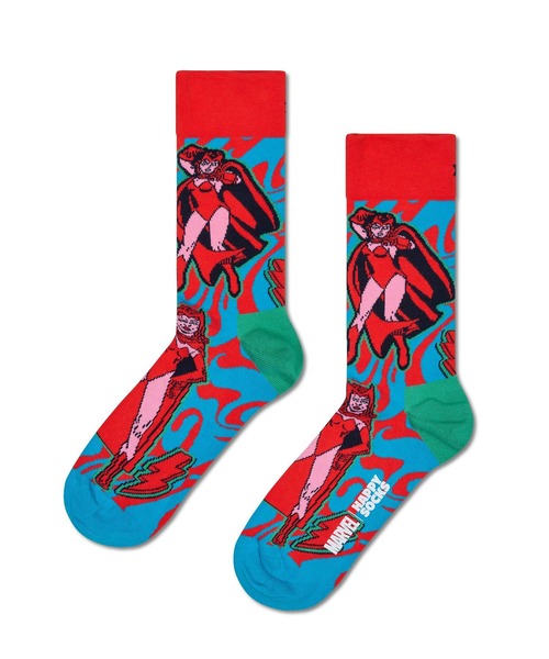 Happy Socks(ハッピーソックス)の「MARVEL Avengers Scarlet Witch Sock / マーベル アベンジャーズ スカーレット・ウィッチ(ソックス/靴下・メンズ・マルチ・41/36)」の1枚目の写真