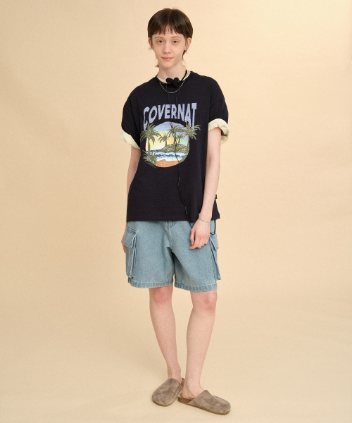 COVERNAT（カバーナット）の「デニムカーゴショーツライトブルー（その他パンツ・レディース・その他・X-SMALL/SMALL/MEDIUM/LARGE/X-LARGE/XX-LARGE）」の4枚目の写真