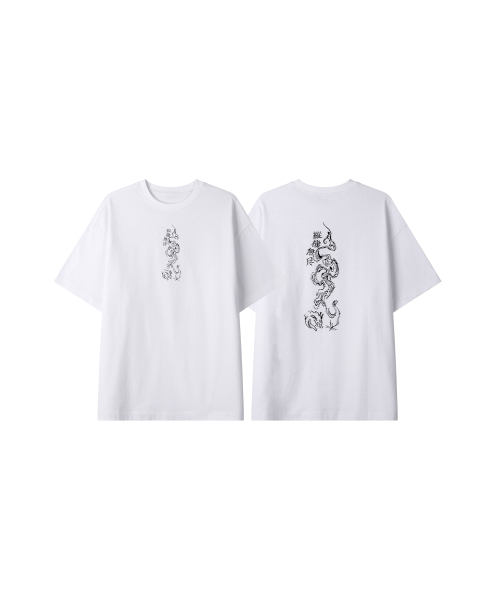 LEATHERY（レザリー）の「ドラッグオンオーバーサイズ半袖Tシャツ[ホワイト]（Tシャツ/カットソー・レディース・その他・MEDIUM/LARGE）」の4枚目の写真