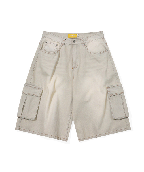 MAINBOOTH(メインブース)の「Vintage Cargo Denim Shorts(GRAY)(その他パンツ・レディース・その他・2/3/1)」の1枚目の写真