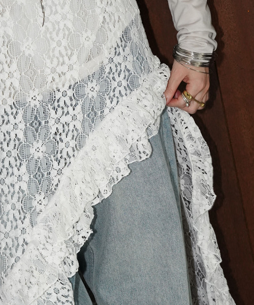 chuclla(チュクラ)の「レースレイヤード キャミワンピース chw26s014(ワンピース・レディース・ホワイト・FREE)」の4枚目の写真