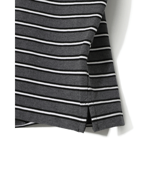 HORLISUN(ホーリーサン)の「サマーセット ショート マルチストライプ プルオーバー シャツ メランジ チャコール(Tシャツ/カットソー・レディース・その他・SMALL/MEDIUM)」の3枚目の写真