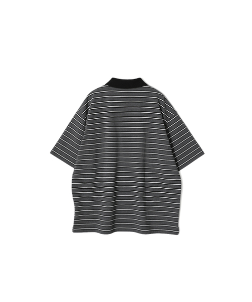 HORLISUN(ホーリーサン)の「サマーセット ショート マルチストライプ プルオーバー シャツ メランジ チャコール(Tシャツ/カットソー・レディース・その他・SMALL/MEDIUM)」の4枚目の写真