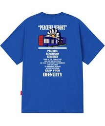 PEACEFUL RESORT GRAPHIC Tシャツ - ブルー