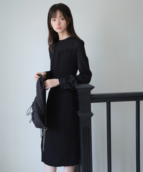 YUPPE(ヨッペ)の「TWO TONE ONEPIECE_BLACK(ワンピース・レディース・その他・SMALL/MEDIUM)」の4枚目の写真