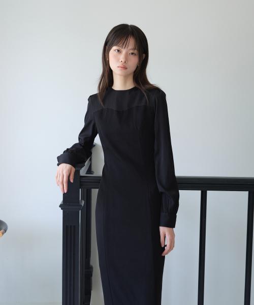 YUPPE(ヨッペ)の「TWO TONE ONEPIECE_BLACK(ワンピース・レディース・その他・SMALL/MEDIUM)」の6枚目の写真
