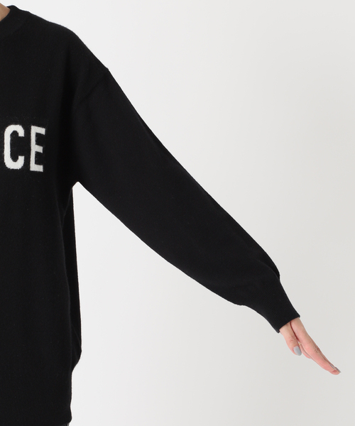 Spick & Span（スピックアンドスパン）の「《WEB限定 / 追加2》ESSENCEロゴニット（ニット/セーター・レディース・ブラック/ブラウン/グレー・FREE）」の5枚目の写真