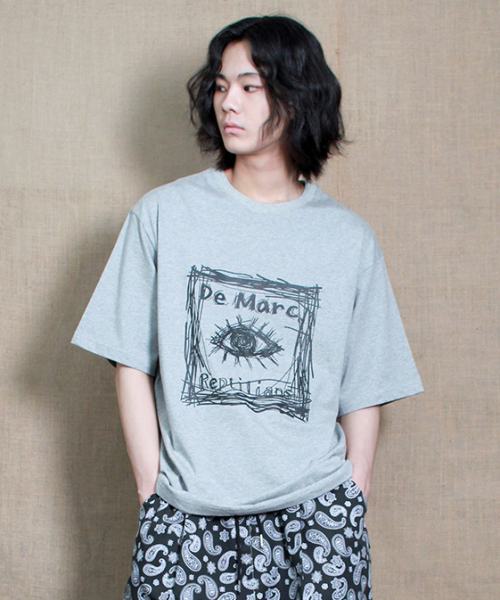 DEMARC(ドゥマーク)の「スクエアグラフィックボックスフィット半袖Tシャツグレー(Tシャツ/カットソー・メンズ・その他・LARGE/MEDIUM)」の7枚目の写真