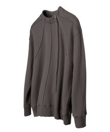 DGNAK（ディグナク）の「サイドジッパーピンタックスウェット (ダークグレー) PD3TS0202（スウェット）」
