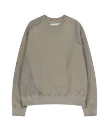 ASYMMETRIC COTTON SWEATSHIRT (BEIGE)