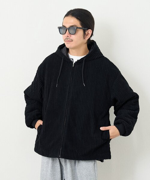 Kastane（カスタネ）の「【一部店舗限定/ユニセックス】BM コーデュロイ中綿パーカー（その他アウター・レディース・ブラック/カーキ・FREE）」の8枚目の写真