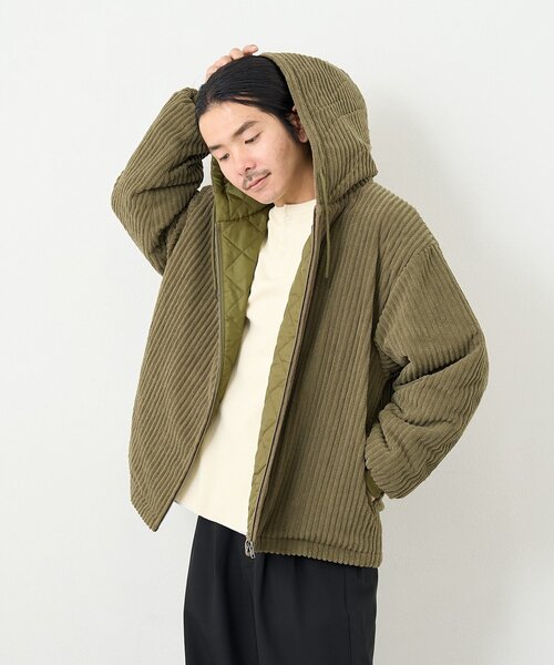 Kastane（カスタネ）の「【一部店舗限定/ユニセックス】BM コーデュロイ中綿パーカー（その他アウター・レディース・ブラック/カーキ・FREE）」の14枚目の写真