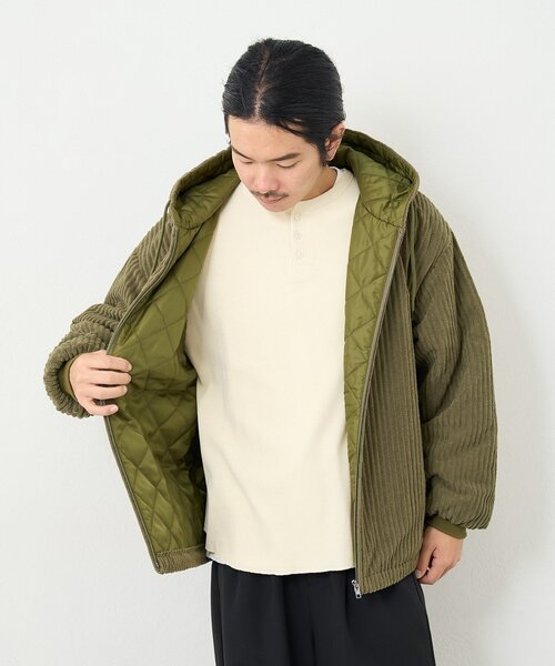 Kastane（カスタネ）の「【一部店舗限定/ユニセックス】BM コーデュロイ中綿パーカー（その他アウター・レディース・ブラック/カーキ・FREE）」の15枚目の写真