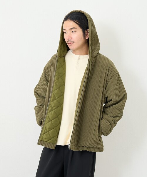 Kastane（カスタネ）の「【一部店舗限定/ユニセックス】BM コーデュロイ中綿パーカー（その他アウター・レディース・ブラック/カーキ・FREE）」の16枚目の写真