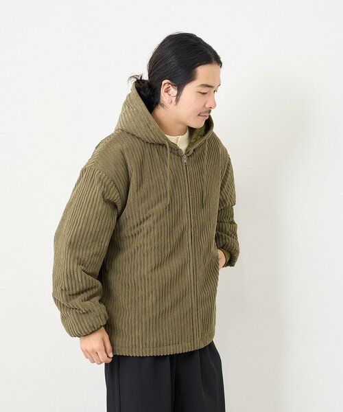 Kastane（カスタネ）の「【一部店舗限定/ユニセックス】BM コーデュロイ中綿パーカー（その他アウター・レディース・ブラック/カーキ・FREE）」の19枚目の写真