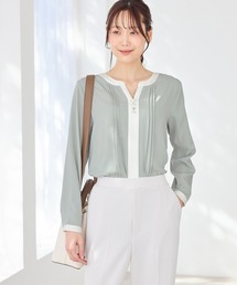 Honeys（ハニーズ）の「配色スキッパーブラウス（シャツ/ブラウス）」