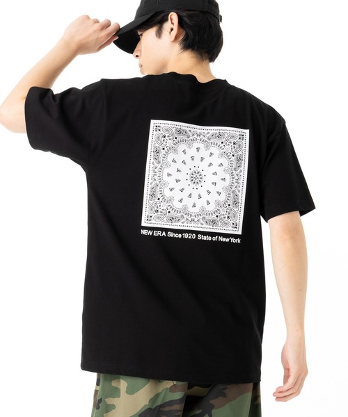 NEW ERA(ニューエラ)の「ニューエラ 半袖Tシャツ バンダナラバープリント(Tシャツ/カットソー・メンズ・ブラック/ベージュ/ホワイト・M/S/XXL/XL/L)」の12枚目の写真