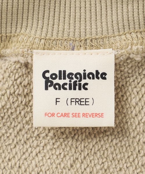 Collegiate Pacific（カレッジエイトパシフィック）の「《追加》Collegiate Pacific SLOBE別注 ダメージスウェット（スウェット・レディース・ブラウン/チャコールグレー・FREE）」の6枚目の写真