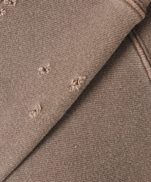 Collegiate Pacific（カレッジエイトパシフィック）の「《追加》Collegiate Pacific SLOBE別注 ダメージスウェット（スウェット・レディース・ブラウン/チャコールグレー・FREE）」の12枚目の写真