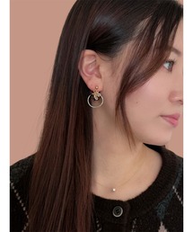 【Agaro】No.502　小さなお花のフープピアス　サージカルステンレス(MA)