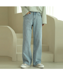 セミワイドウォッシングデニムパンツ