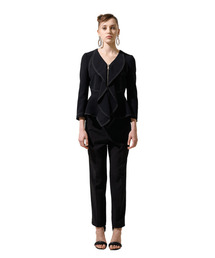 Black Issue 11 Black Slim Fit High Waist Pants