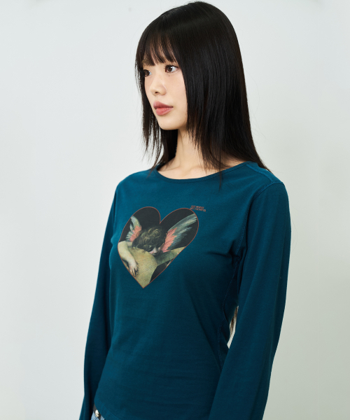 chancechance（チャンスチャンス）の「BABY ANGEL PRINTED WOMAN LONGSLEEVE T-SHIRT（Tシャツ/カットソー・レディース・その他・FREE）」の2枚目の写真