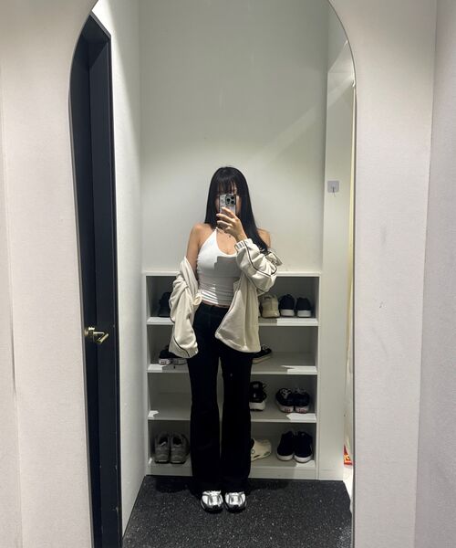 GALEX(ギャレックス)の「レトロパイピングライトフリースジャケットアイボリーGA5832IV(ジャージ・レディース・その他・SMALL/MEDIUM/LARGE)」の7枚目の写真