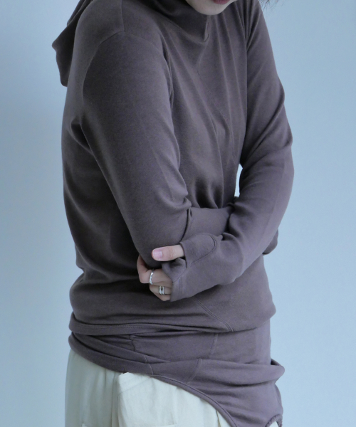 CHAMASPORTSLAB(チャマ スポーツラボ)の「Wool Blend Hoody_ Mocha(パーカー・レディース・モカ・FREE)」の3枚目の写真