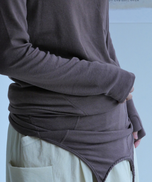 CHAMASPORTSLAB(チャマ スポーツラボ)の「Wool Blend Hoody_ Mocha(パーカー・レディース・モカ・FREE)」の6枚目の写真