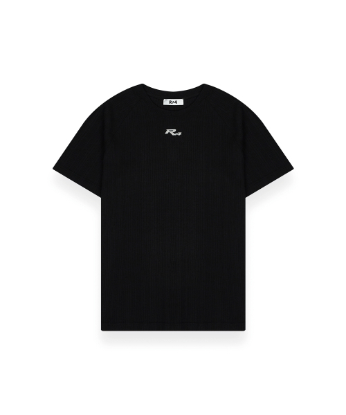 R-4(アールフォー)の「R-0052 / メタリックマッスルフィット リブショート(ブラック)(Tシャツ/カットソー・メンズ・ブラック・SMALL/MEDIUM/LARGE)」の1枚目の写真