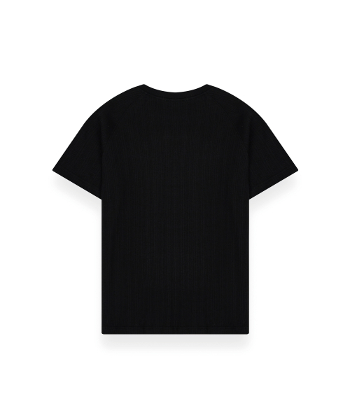 R-4(アールフォー)の「R-0052 / メタリックマッスルフィット リブショート(ブラック)(Tシャツ/カットソー・メンズ・ブラック・SMALL/MEDIUM/LARGE)」の2枚目の写真