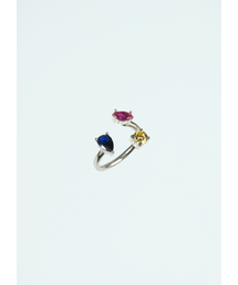 Frog sparkle silver ring