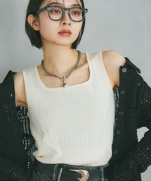 PAGEBOY | ＜自宅で洗える！イージーケア＞ スクエアネックリブタンク(タンクトップ)