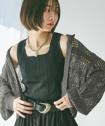 PAGEBOY（ページボーイ）の「＜自宅で洗える！イージーケア＞ スクエアネックリブタンク（タンクトップ）」