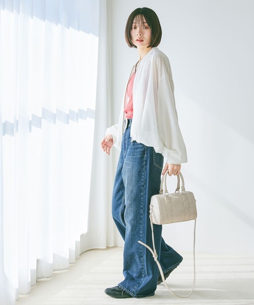 PAGEBOY（ページボーイ）の「＜自宅で洗える！イージーケア＞ スクエアネックリブタンク（タンクトップ・レディース・ピンク/チャコールグレー/オフホワイト/ブルー/ブラック・FREE）」の17枚目の写真