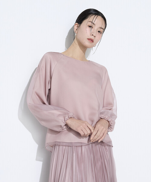 セール】マットカルゼオーガンジー ブラウス（シャツ/ブラウス）｜K.T