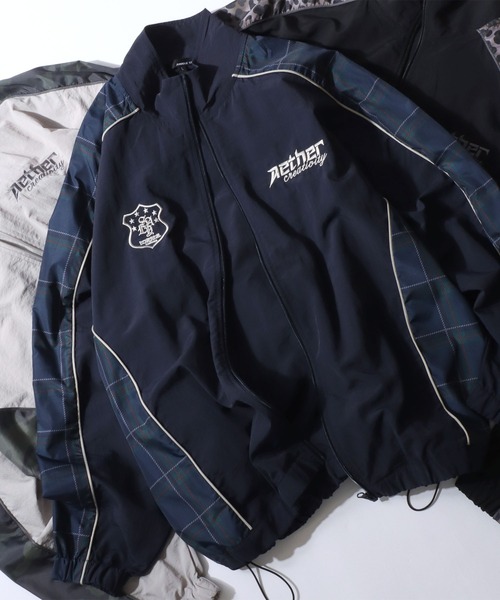 SITRY(シトリー)の「All-over Pattern Switching Nylon Track Jacket/オーバーサイズ 総柄切り替え ナイロン トラックジャケット ブルゾン(ナイロンジャケット・メンズ・ブラック/ライトグレー/ネイビー・S/M/L)」の3枚目の写真