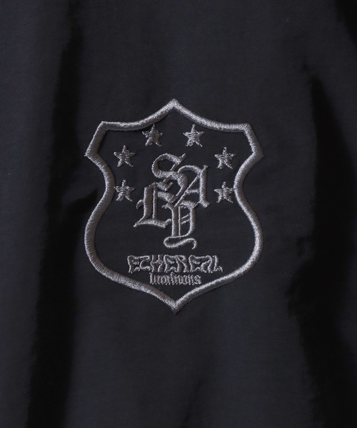 SITRY(シトリー)の「All-over Pattern Switching Nylon Track Jacket/オーバーサイズ 総柄切り替え ナイロン トラックジャケット ブルゾン(ナイロンジャケット・メンズ・ブラック/ライトグレー/ネイビー・S/M/L)」の4枚目の写真