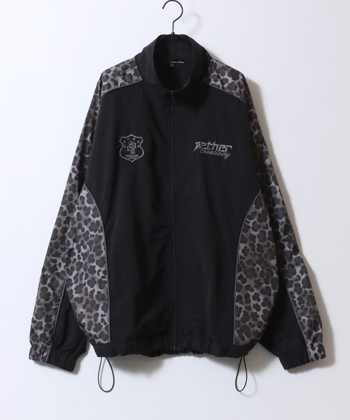 SITRY(シトリー)の「All-over Pattern Switching Nylon Track Jacket/オーバーサイズ 総柄切り替え ナイロン トラックジャケット ブルゾン(ナイロンジャケット・メンズ・ブラック/ライトグレー/ネイビー・S/M/L)」の18枚目の写真