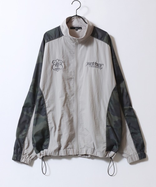 SITRY(シトリー)の「All-over Pattern Switching Nylon Track Jacket/オーバーサイズ 総柄切り替え ナイロン トラックジャケット ブルゾン(ナイロンジャケット・メンズ・ブラック/ライトグレー/ネイビー・S/M/L)」の20枚目の写真