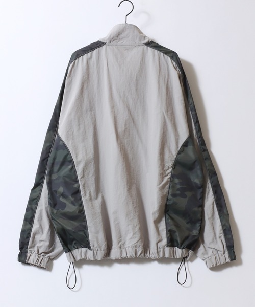 SITRY(シトリー)の「All-over Pattern Switching Nylon Track Jacket/オーバーサイズ 総柄切り替え ナイロン トラックジャケット ブルゾン(ナイロンジャケット・メンズ・ブラック/ライトグレー/ネイビー・S/M/L)」の21枚目の写真