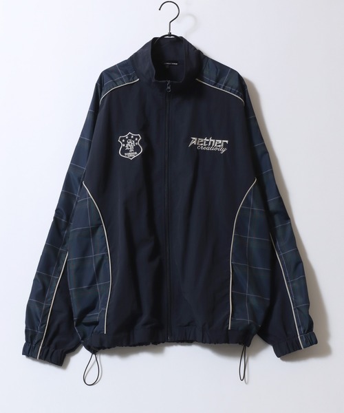 SITRY(シトリー)の「All-over Pattern Switching Nylon Track Jacket/オーバーサイズ 総柄切り替え ナイロン トラックジャケット ブルゾン(ナイロンジャケット・メンズ・ブラック/ライトグレー/ネイビー・S/M/L)」の22枚目の写真