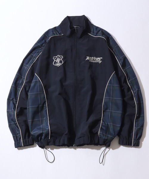 SITRY(シトリー)の「All-over Pattern Switching Nylon Track Jacket/オーバーサイズ 総柄切り替え ナイロン トラックジャケット ブルゾン(ナイロンジャケット・メンズ・ブラック/ライトグレー/ネイビー・S/M/L)」の14枚目の写真