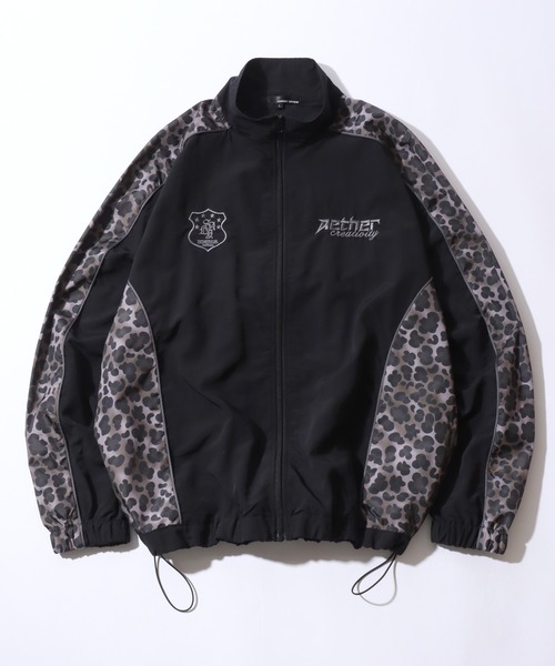 SITRY(シトリー)の「All-over Pattern Switching Nylon Track Jacket/オーバーサイズ 総柄切り替え ナイロン トラックジャケット ブルゾン(ナイロンジャケット・メンズ・ブラック/ライトグレー/ネイビー・S/M/L)」の6枚目の写真