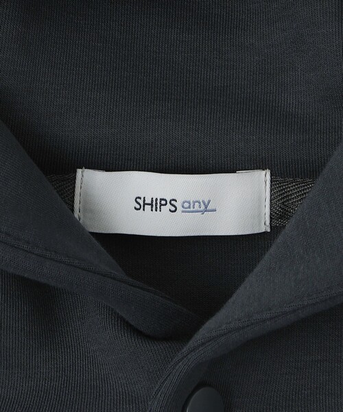 SHIPS any(シップス エニィ)の「SHIPS any:〈洗濯機可能〉クリア ダンボール スナップ プルオーバー パーカー◇(パーカー・メンズ・ネイビー/チャコールグレー/ブラック・MEDIUM/LARGE/X-LARGE)」の5枚目の写真