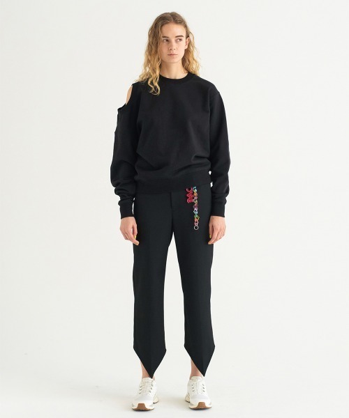 soduk（スドーク）の「【soduk】handkerchief trousers（スラックス・レディース・ブラック/ライトグレー/ブラウン・SMALL/MEDIUM）」の4枚目の写真
