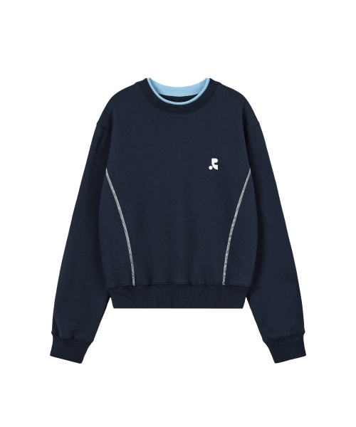 LAYERED SWEATSHIRT - NAVY（スウェット）｜Rest&Recreation（レスト